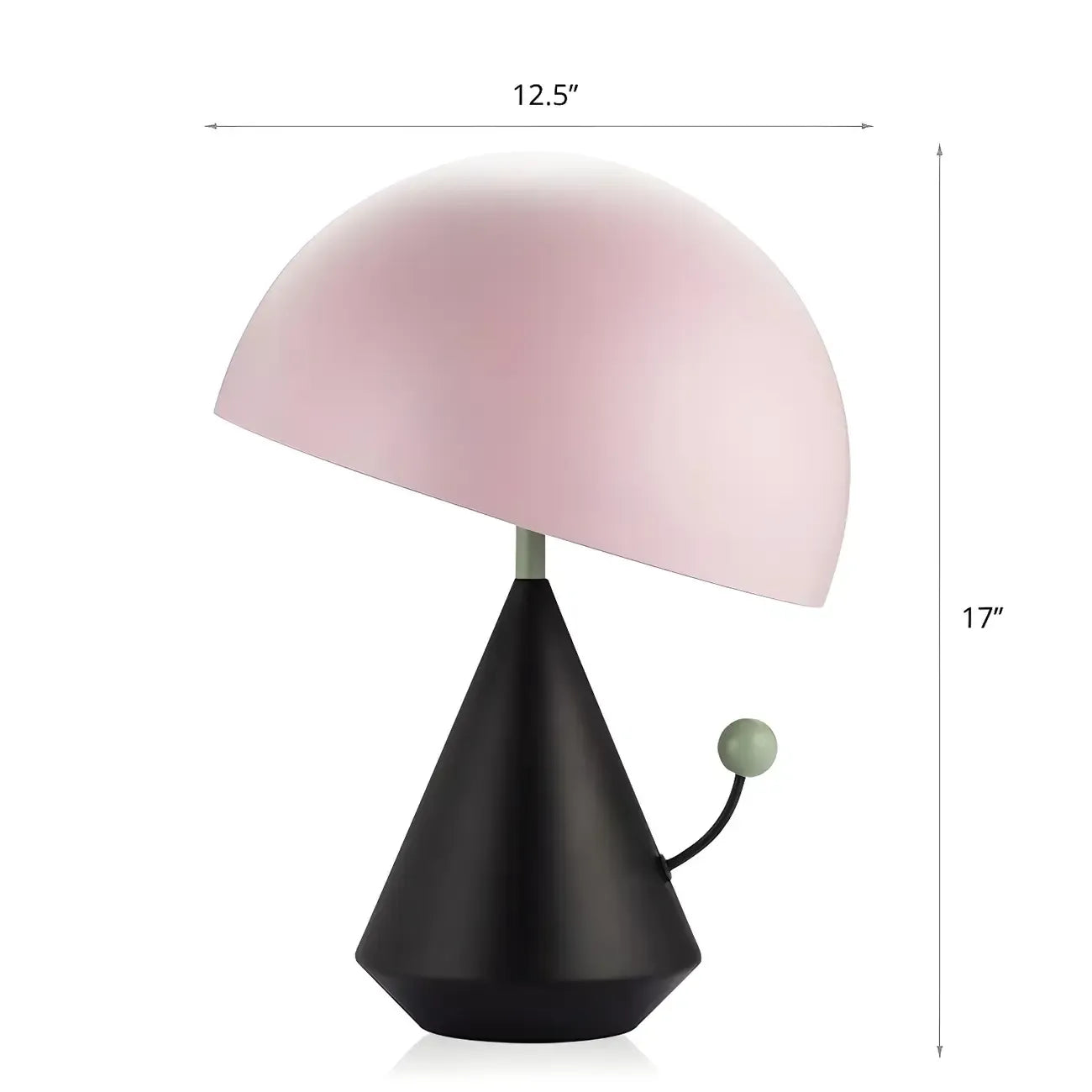 Lampe de table LED en métal en forme de champignon Art Déco