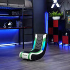 X Rocker Horizon Sedia da Gaming a Dondolo con Audio LED RGB Verde/Nero/Bianco