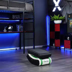 X Rocker Horizon Sedia da Gaming a Dondolo con Audio LED RGB Verde/Nero/Bianco
