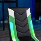 X Rocker Horizon Sedia da Gaming a Dondolo con Audio LED RGB Verde/Nero/Bianco