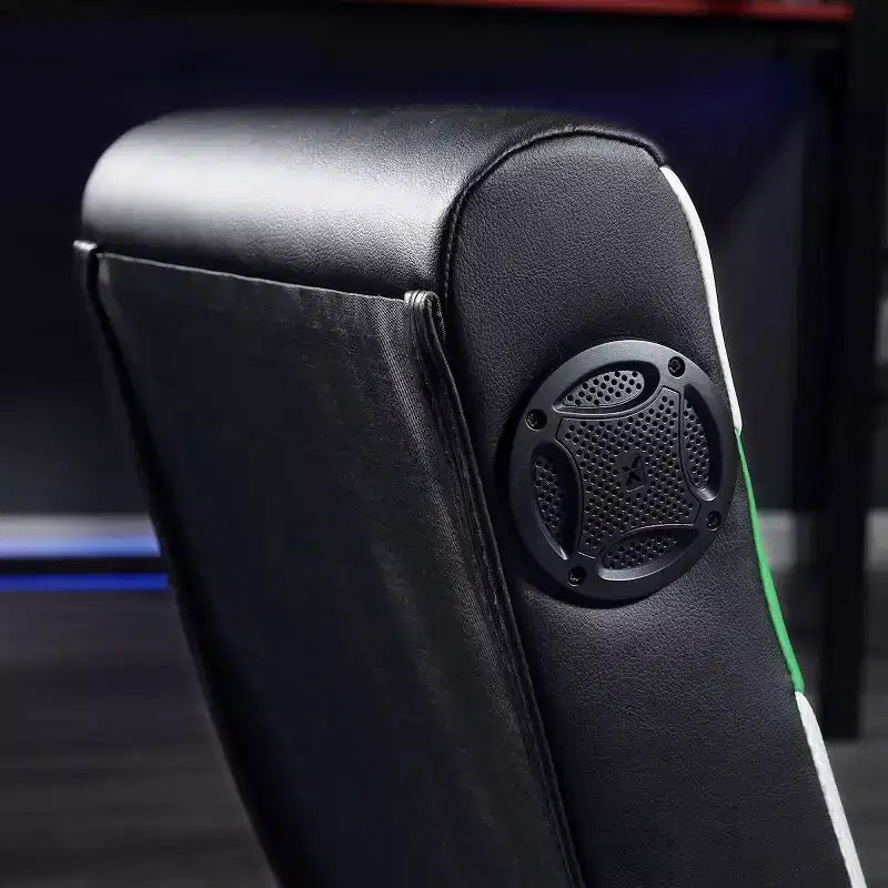 X Rocker Horizon Sedia da Gaming a Dondolo con Audio LED RGB Verde/Nero/Bianco