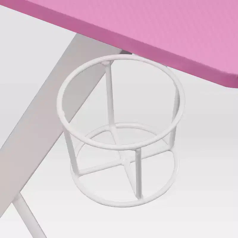 Bureau de Jeu Informatique Carbone TS 200 Rose - Techni Sport : MDF Stratifié, Cadre en Acier, pour Adultes