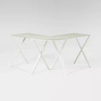 Bureau d'angle moderne en verre blanc pour gamer - Saracina Home