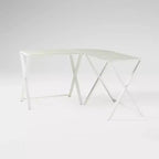 Bureau d'angle moderne en verre blanc pour gamer - Saracina Home
