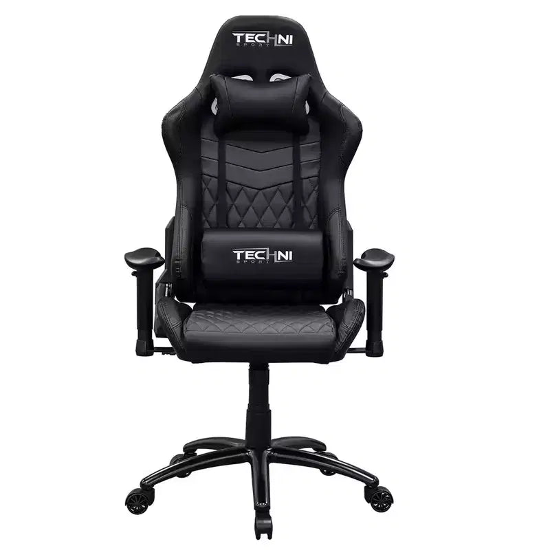 Ts-5100 Chaise de jeu vidéo ergonomique à dossier haut style course - Techni Sport : Pivotante, réglable