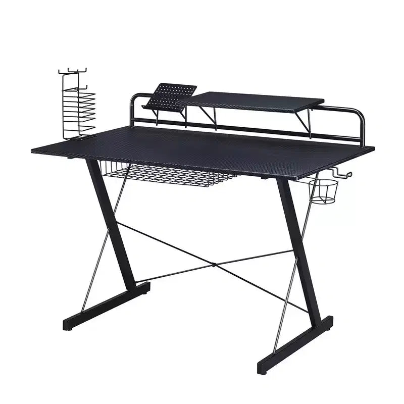 Bureau Gaming Multi-Fonction Carbone Noir - Techni Sport