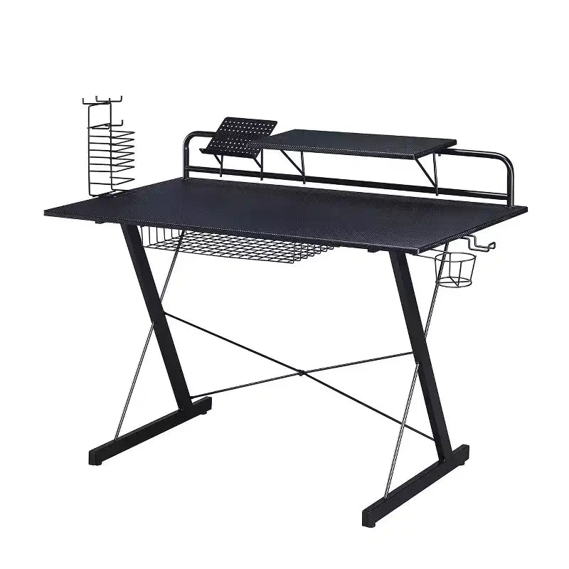 Bureau Gaming Multi-Fonction Carbone Noir - Techni Sport