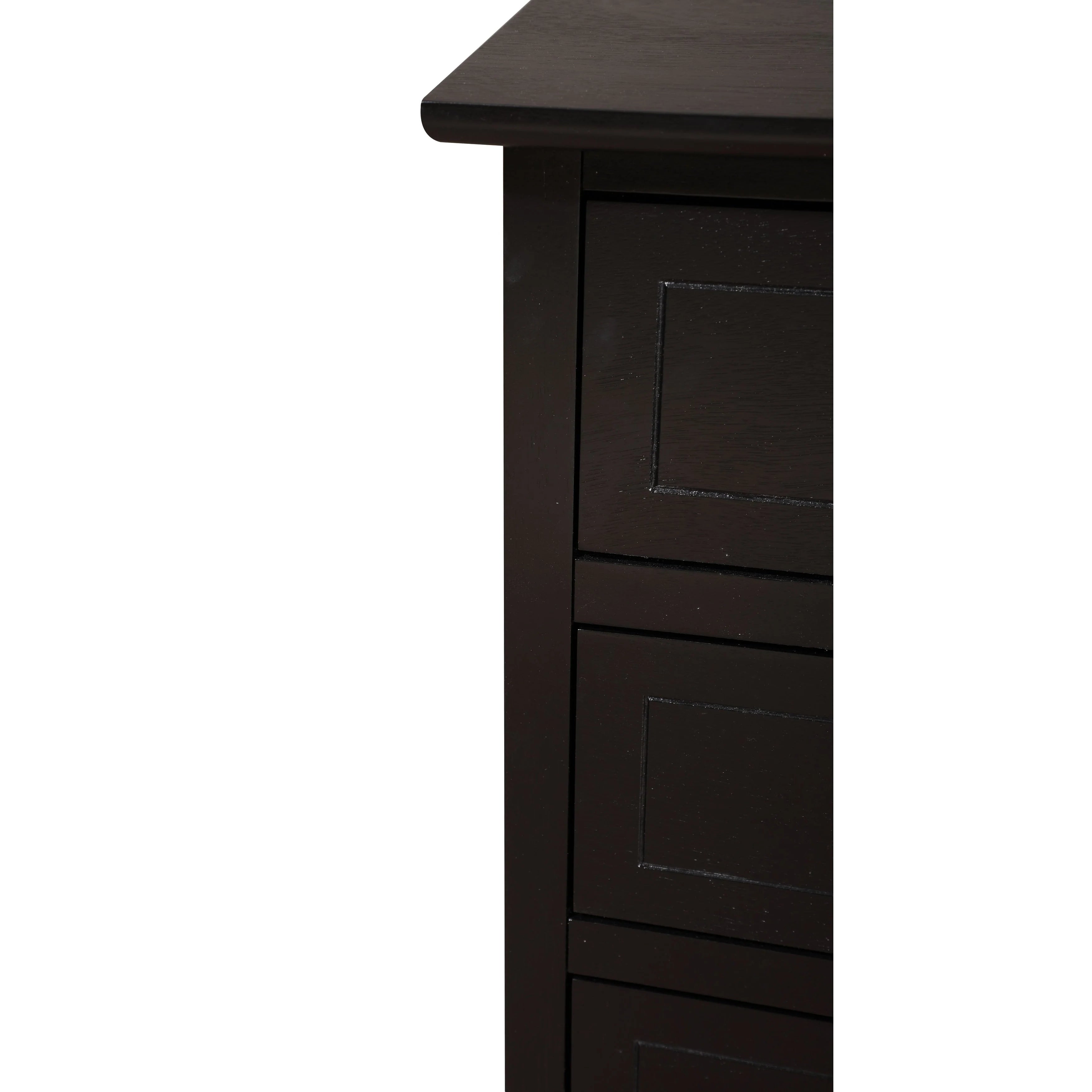 Table de chevet Daniel de style transitionnel en bois, à 3 tiroirs