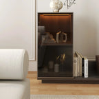Meuble TV extensible en noyer style milieu du siècle avec tiroirs