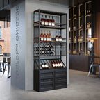 Casier à vin industriel polyvalent en métal avec armoire
