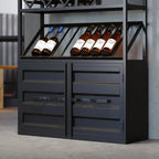Casier à vin industriel polyvalent en métal avec armoire