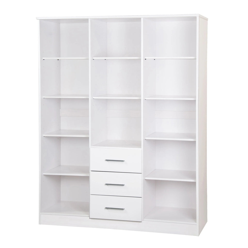 Armoire-penderie Palace Imports Cosmo 3 portes, 100 % bois massif, avec portes en bois massif ou miroir