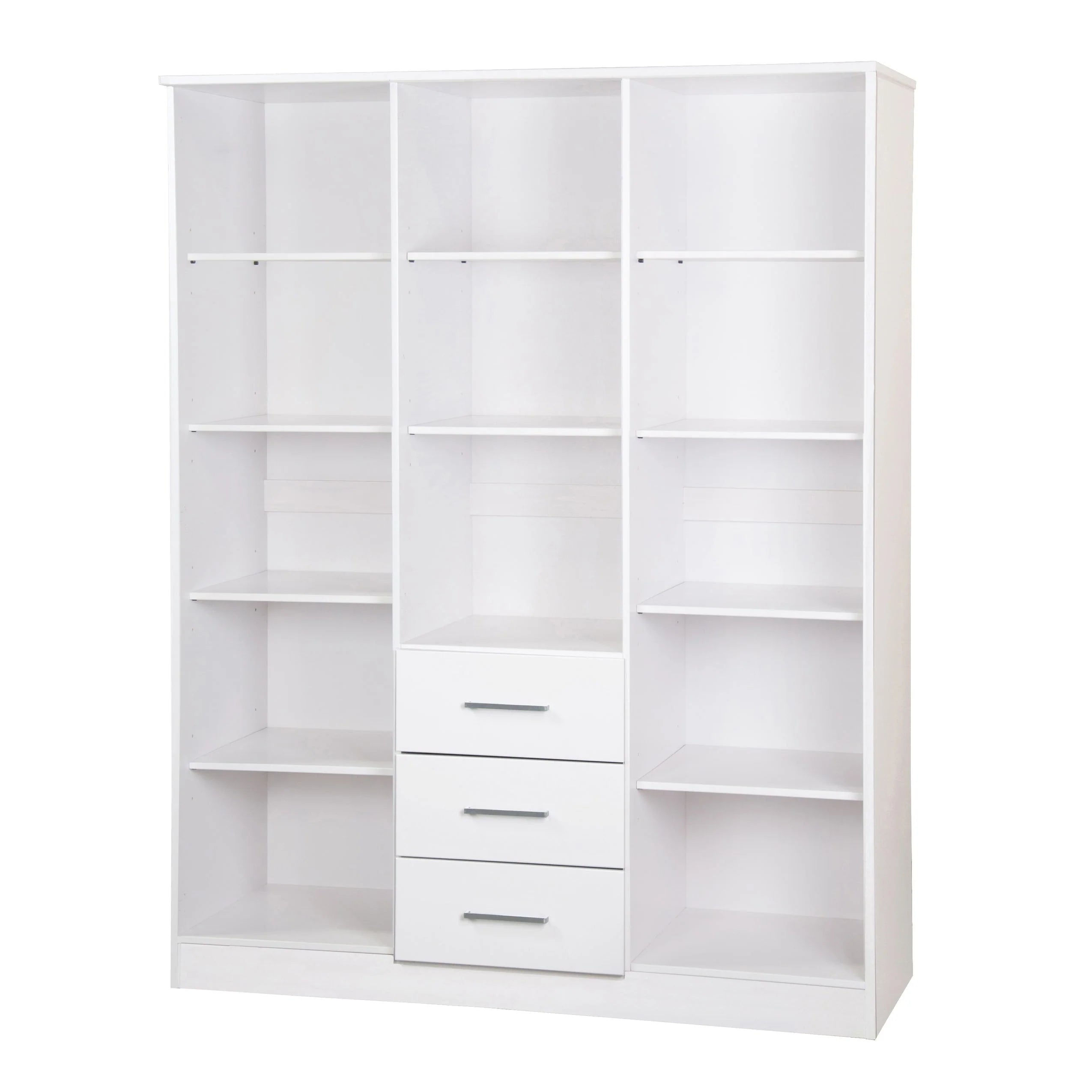 Armoire-penderie Palace Imports Cosmo 3 portes, 100 % bois massif, avec portes en bois massif ou miroir