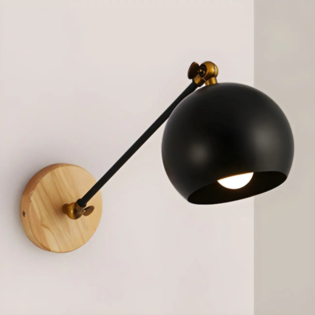 Applique murale LED moderne noire réglable