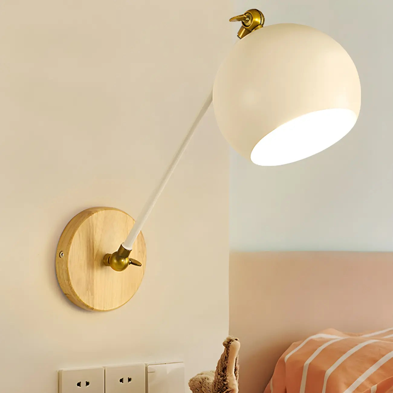 Applique murale LED moderne noire réglable