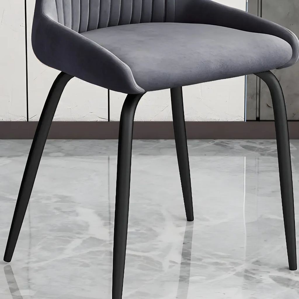 Chaises de cuisine/salle à manger industrielles gris foncé sans accoudoirs