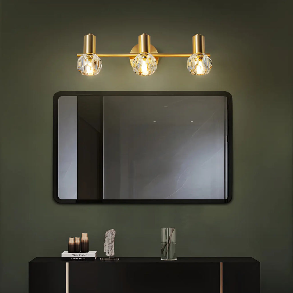 Applique murale en cuivre durable avec globe pour salle de bain