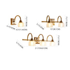 Appliques de salle de bain en laiton glamour avec abat-jour en verre prismatique