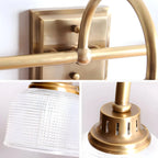 Appliques de salle de bain en laiton glamour avec abat-jour en verre prismatique