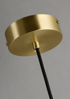 Suspension minimaliste en albâtre blanc, forme globe.