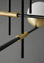 Suspension minimaliste Sputnik à 9 lumières pour îlot de cuisine