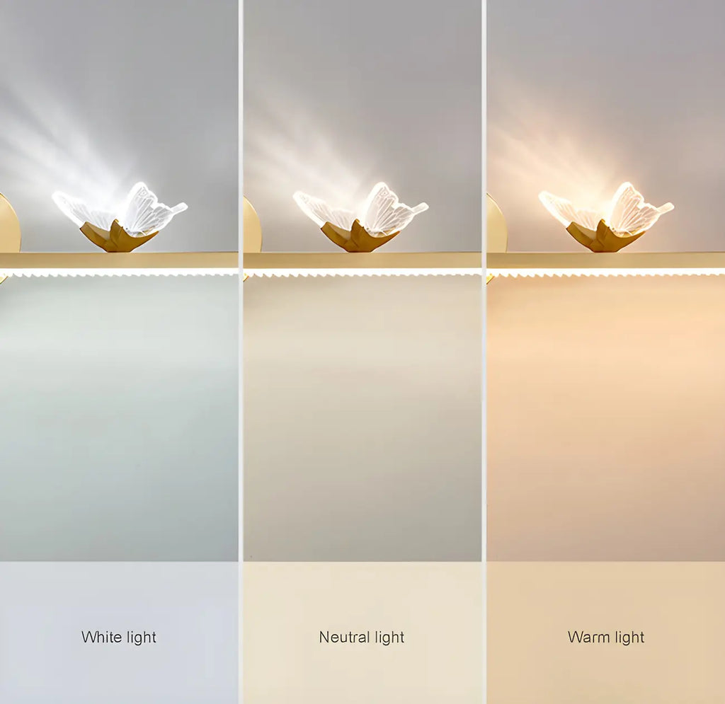 Applique murale LED linéaire élégante avec accent doré pour salle de bain