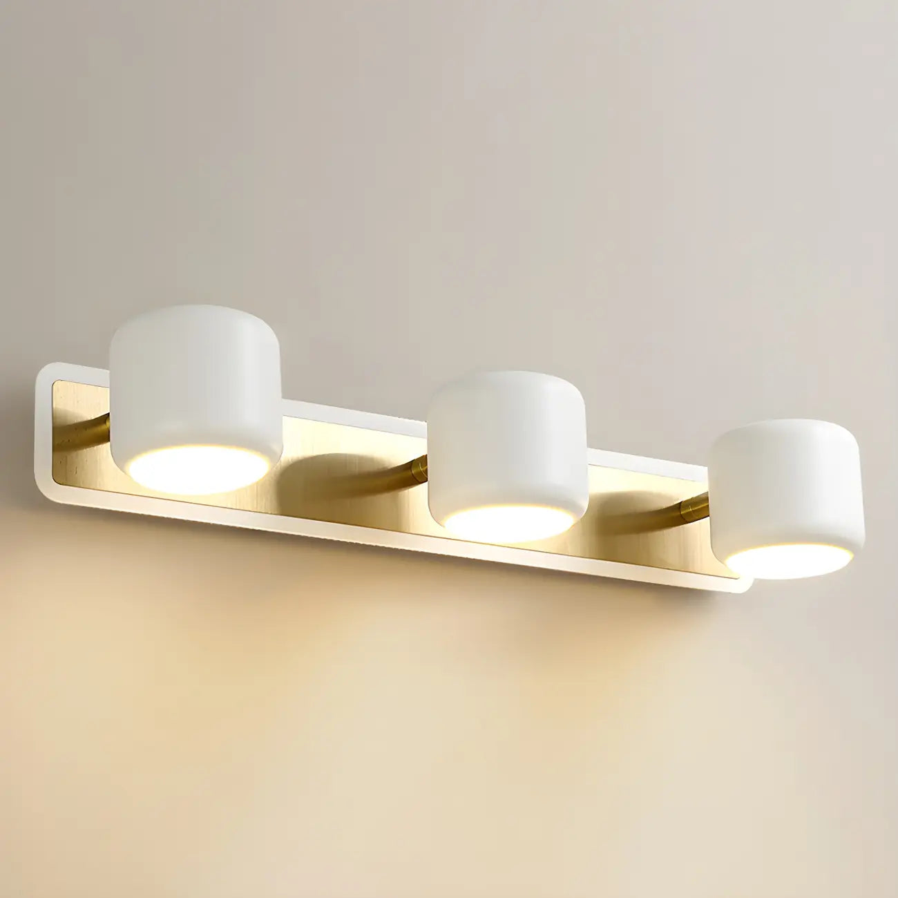 Applique murale minimaliste en métal avec LED intégrée pour salle de bain