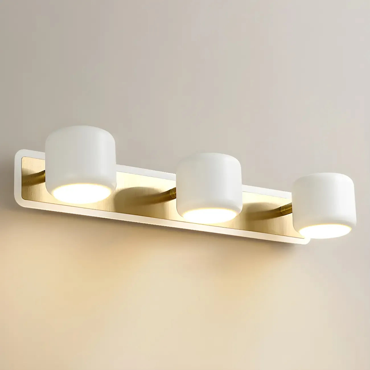 Applique murale minimaliste en métal avec LED intégrée pour salle de bain