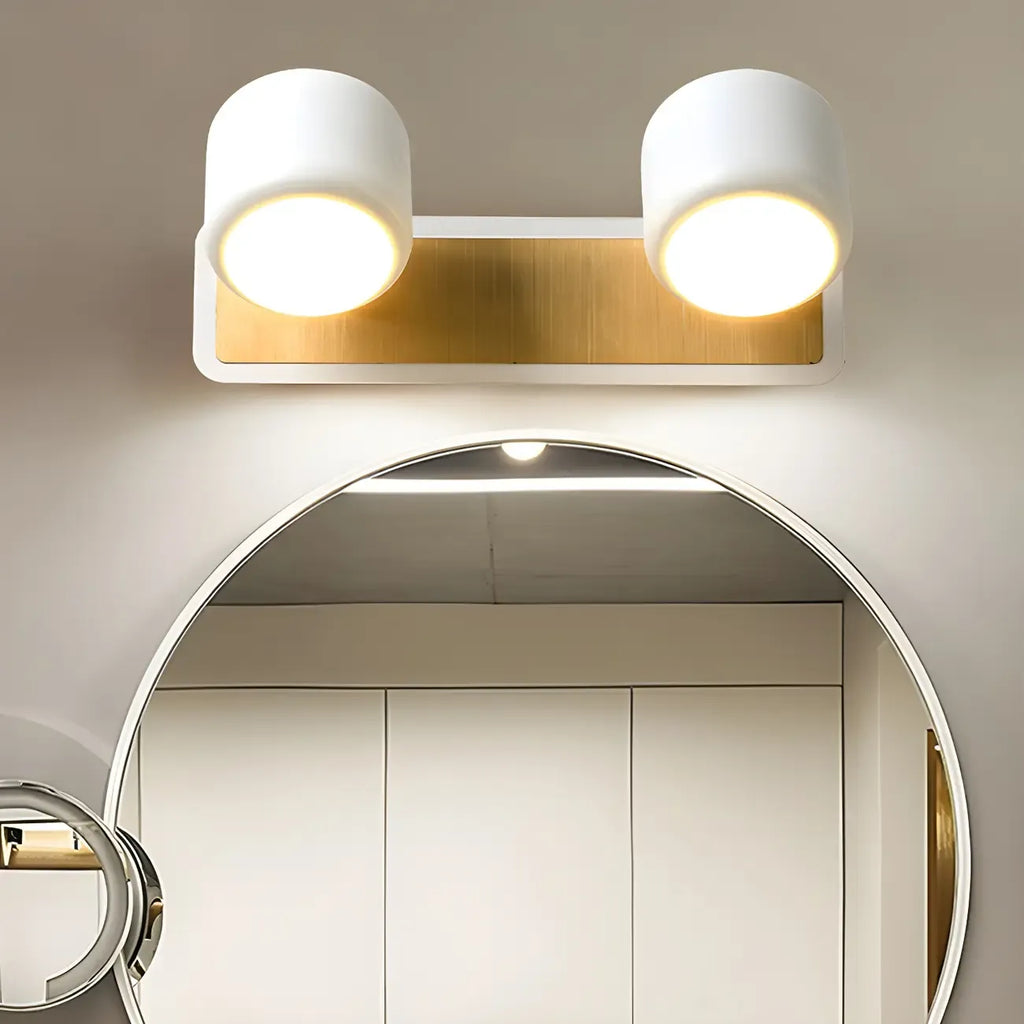 Applique murale minimaliste en métal avec LED intégrée pour salle de bain