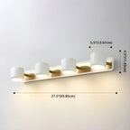 Applique murale minimaliste en métal avec LED intégrée pour salle de bain
