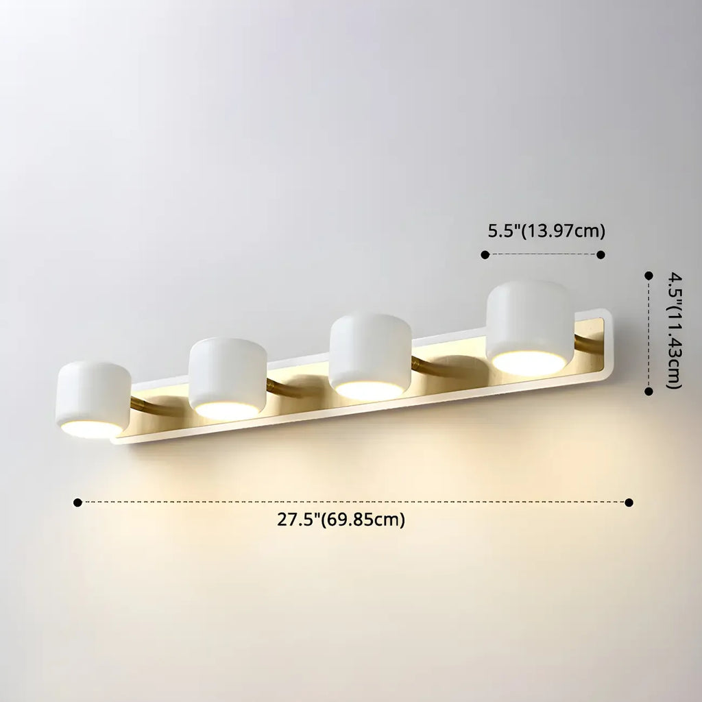 Applique murale minimaliste en métal avec LED intégrée pour salle de bain