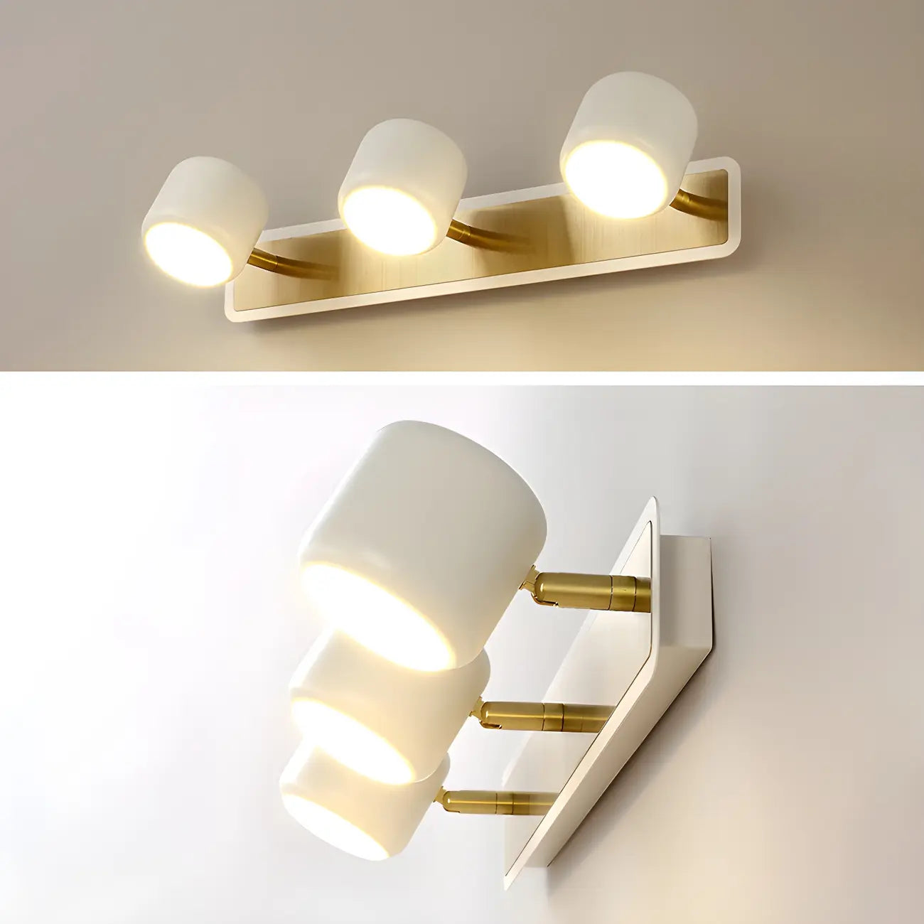 Applique murale minimaliste en métal avec LED intégrée pour salle de bain