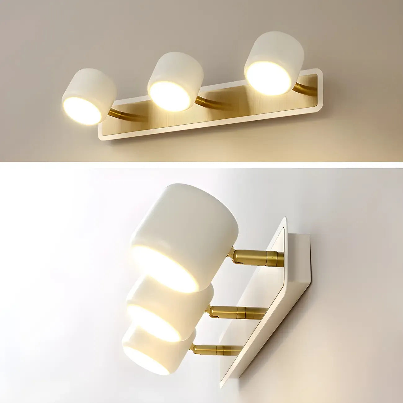 Applique murale minimaliste en métal avec LED intégrée pour salle de bain