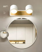 Applique murale minimaliste en métal avec LED intégrée pour salle de bain
