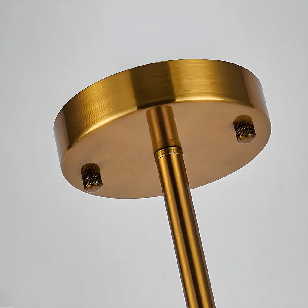 Lampadario verticale a 8 luci moderno in ottone con aste a discesa multidirezionali