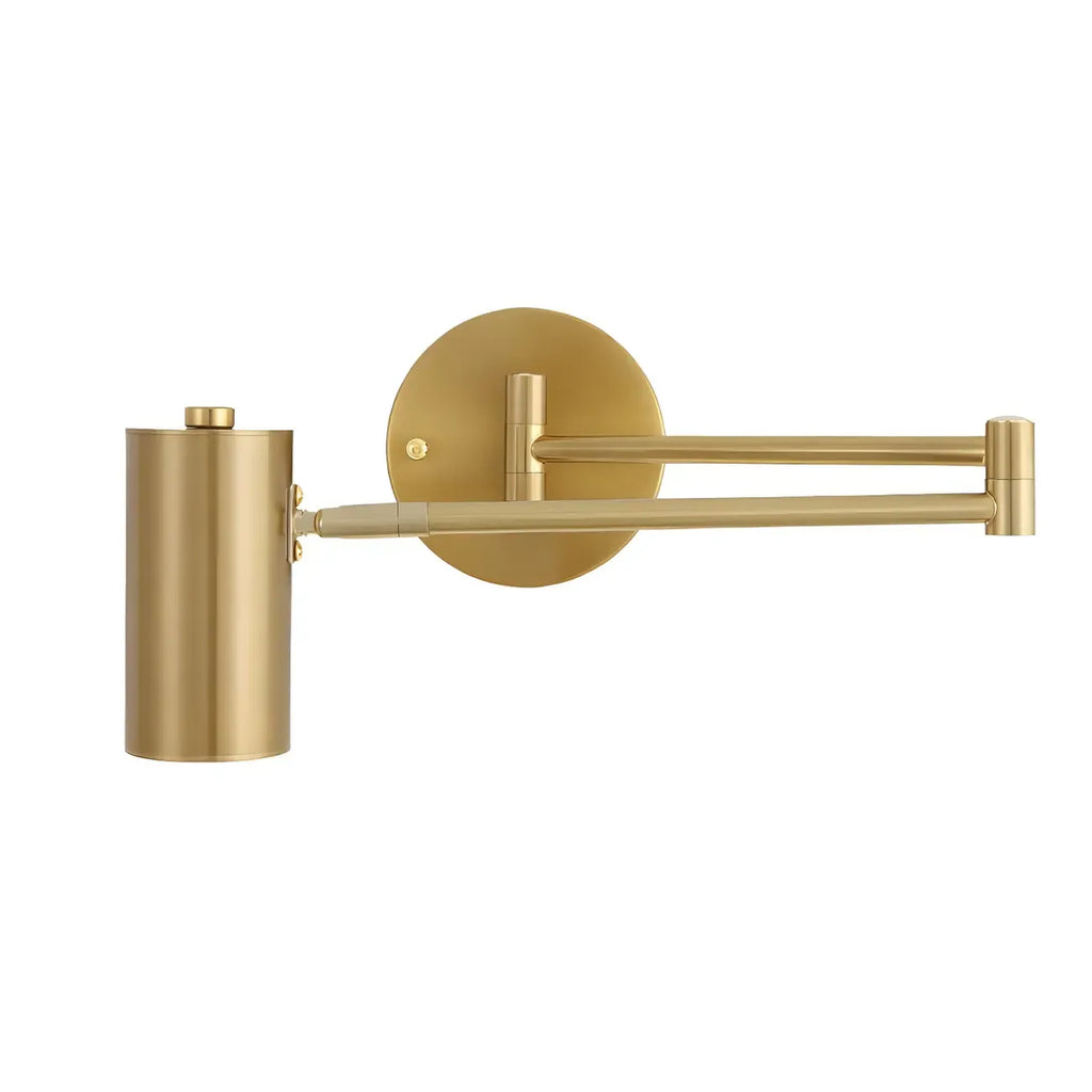 Applique murale cylindrique à bras articulé en métal à 1 lumière