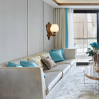 Applique murale coloniale en laiton de 13 pouces avec éclairage LED pour chambre à coucher