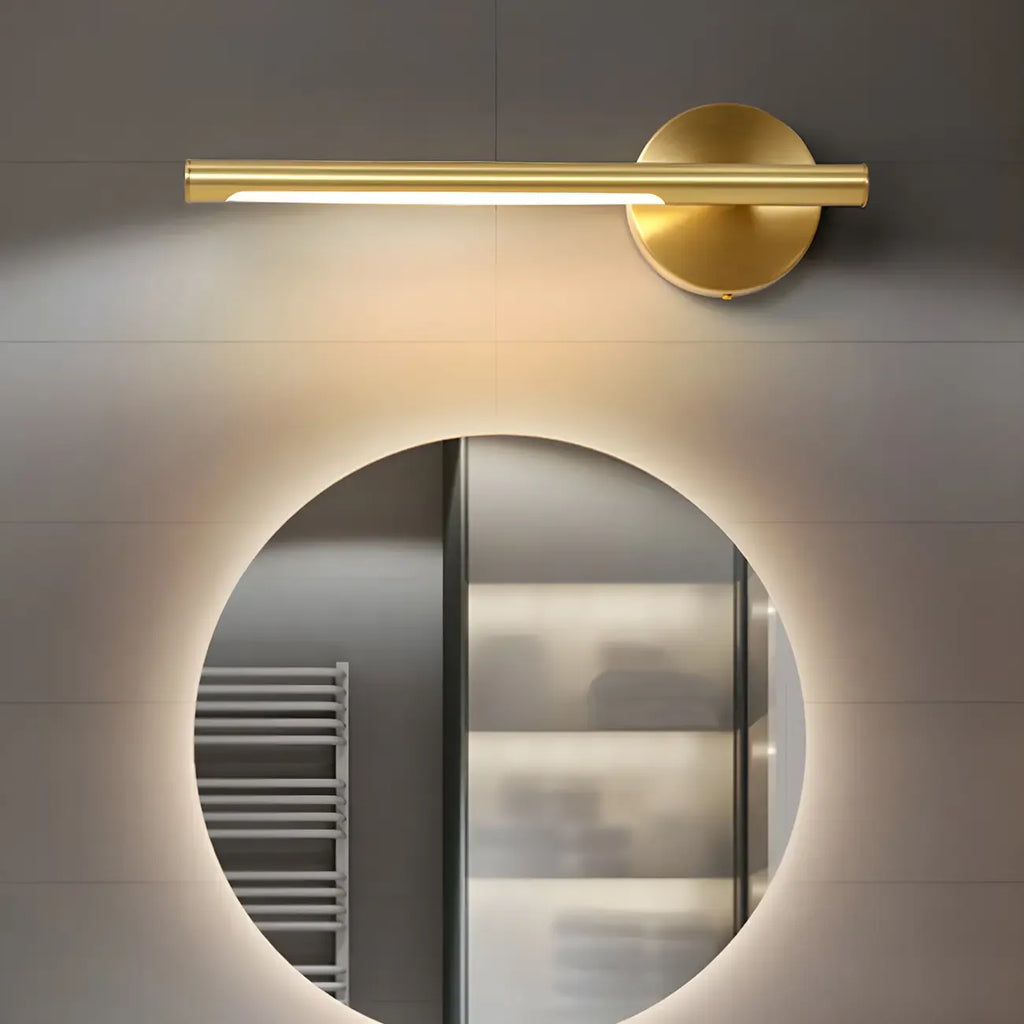 Applique murale LED en forme de barre d'or coloniale pour salle de bain