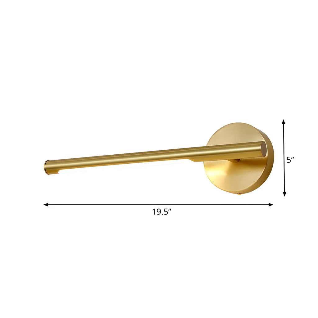 Applique murale LED en forme de barre d'or coloniale pour salle de bain