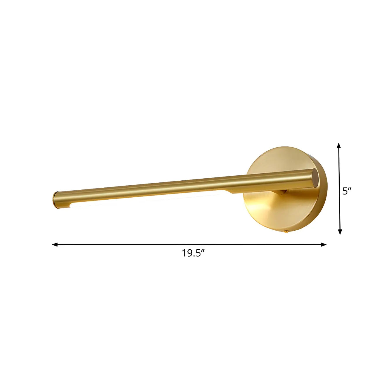 Applique murale LED en forme de barre d'or coloniale pour salle de bain