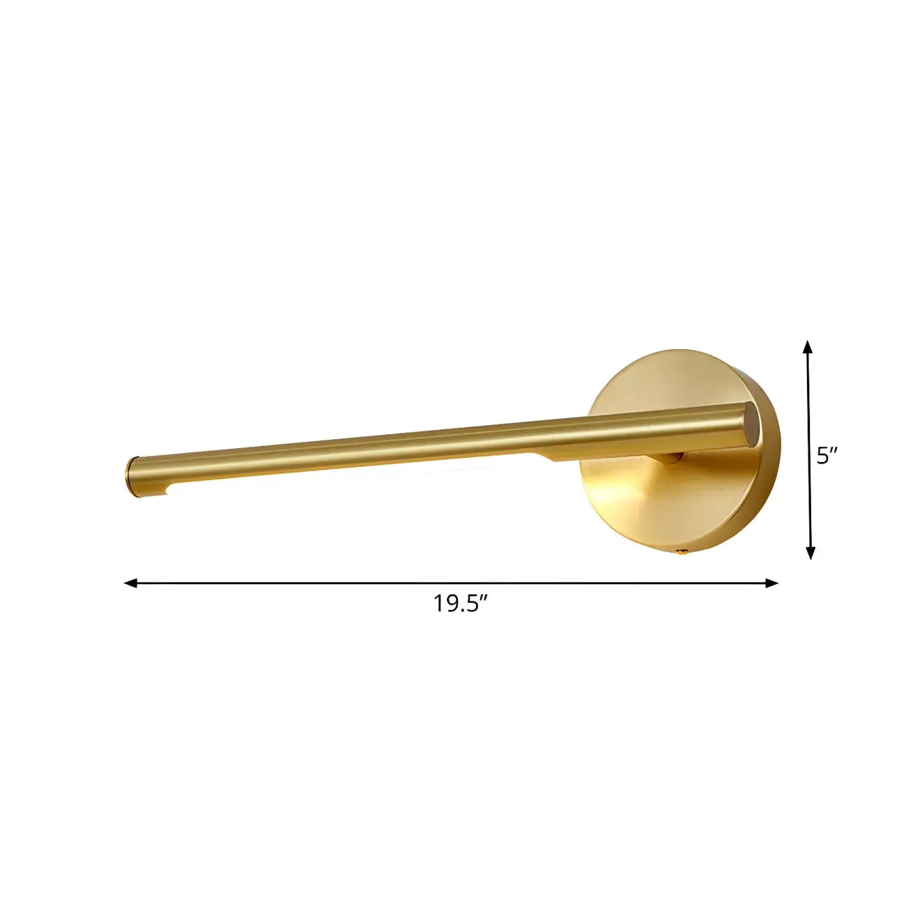 Applique murale LED en forme de barre d'or coloniale pour salle de bain