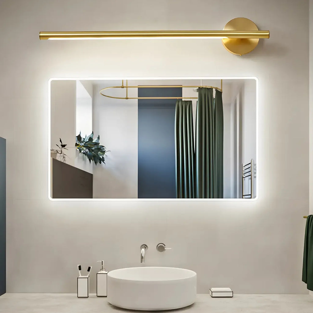 Applique murale LED en forme de barre d'or coloniale pour salle de bain