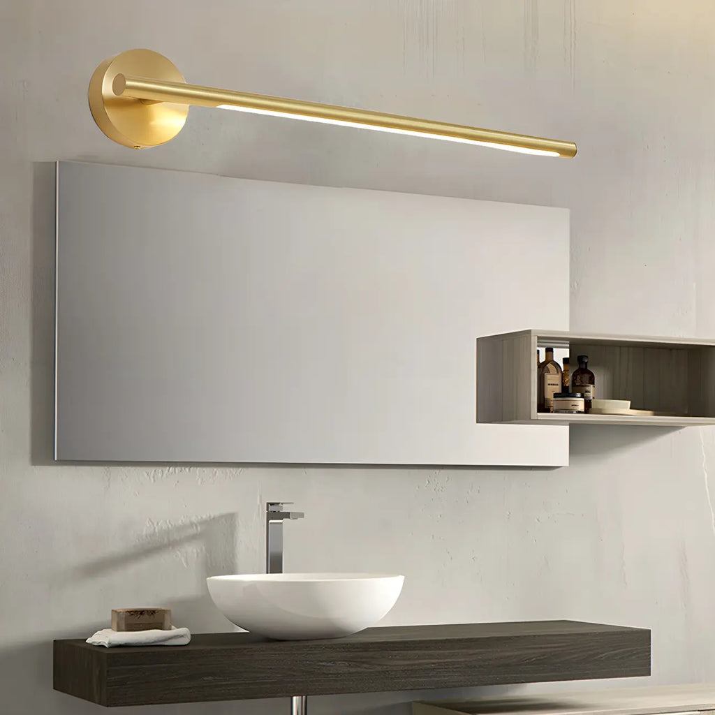 Applique murale LED en forme de barre d'or coloniale pour salle de bain