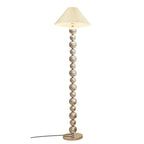 Lampadaire décoratif moderne à boules empilées avec abat-jour en tissu