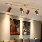 Projecteur sur rail LED fixe moderne à 4 lampes avec tête orientable