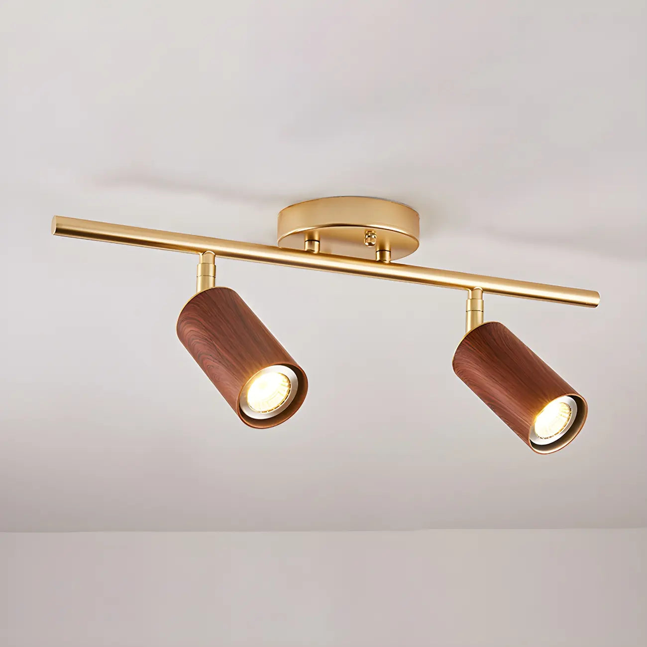 Projecteur sur rail LED fixe moderne à 4 lampes avec tête orientable