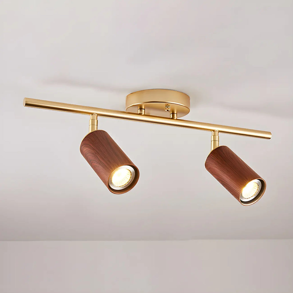 Projecteur sur rail LED fixe moderne à 4 lampes avec tête orientable