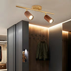 Projecteur sur rail LED fixe moderne à 4 lampes avec tête orientable
