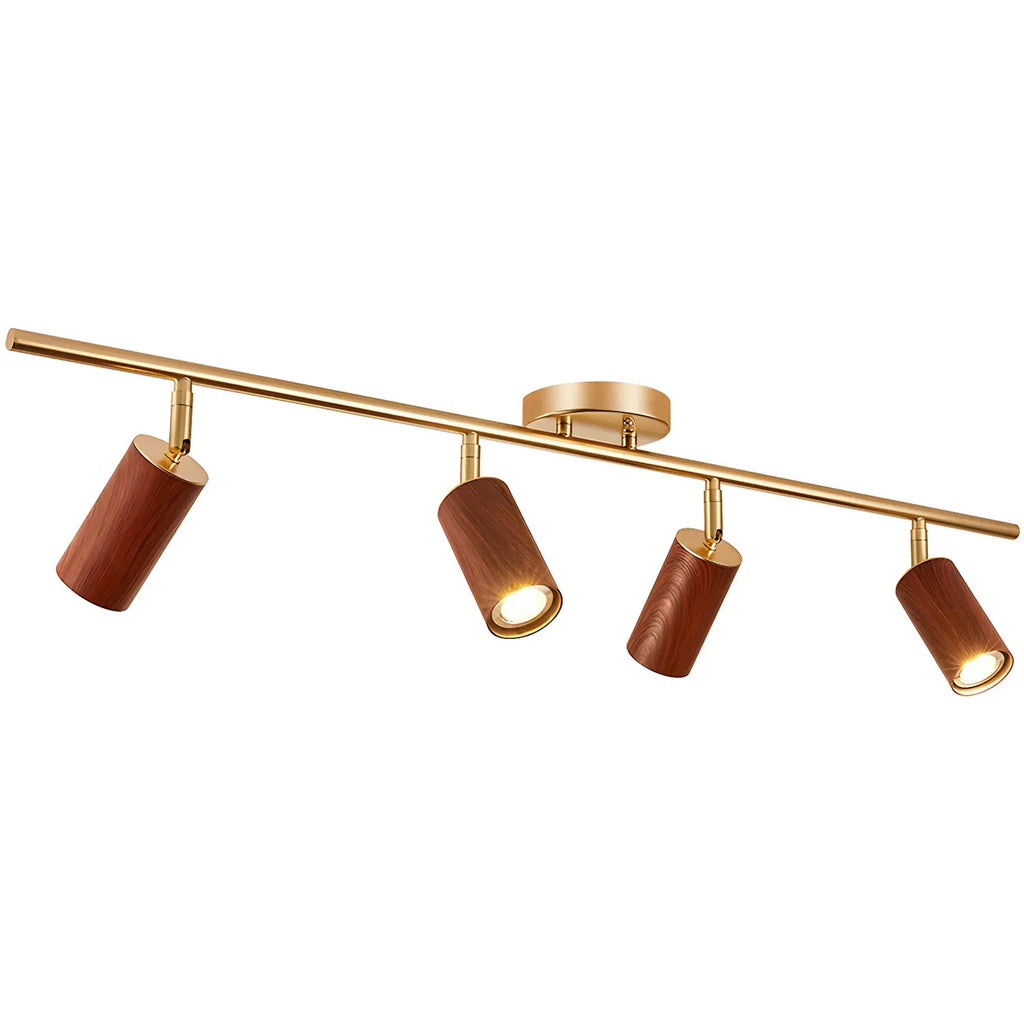 Projecteur sur rail LED fixe moderne à 4 lampes avec tête orientable