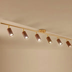 Projecteur sur rail LED fixe moderne à 4 lampes avec tête orientable